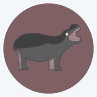 icono de hipopótamo. adecuado para símbolo animal vector