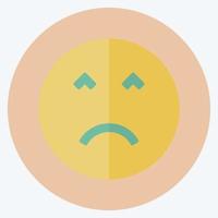 Icon Emoticon Angry Face. suitable for Emoticon symbol. vector