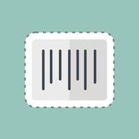 Sticker line cut Barcode. suitable for Business symbol. simple design editable. design template vector. simple symbol illustration vector