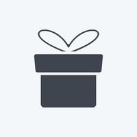 Icon Gift. suitable for Business symbol. glyph style. simple design editable. design template vector. simple symbol illustration vector