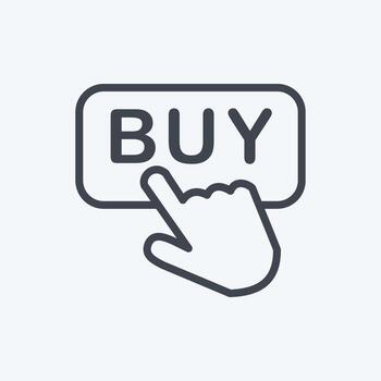 Icon Buy Now. suitable for Business symbol. line style. simple design editable. design template vector. simple symbol illustration vector