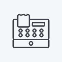 Icon Cash Register. suitable for Business symbol. line style. simple design editable. design template vector. simple symbol illustration vector