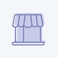 icono de compras. adecuado para el símbolo de negocios. estilo de dos tonos. diseño simple editable. vector de plantilla de diseño. ilustración de símbolo simple