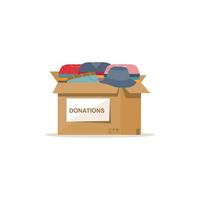 caja de donación de ropa vector