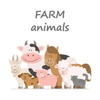 Farm animals element vector
