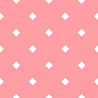 Seamless background with small white square patterns on pink background. vector