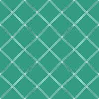 Seamless background with small squares merging white lines on a green background. vector