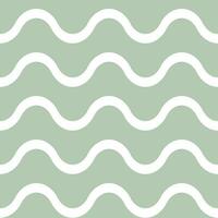 Light green white wavy lines geometric pattern seamless background vector