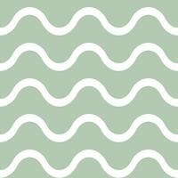 Light green white wavy lines geometric pattern seamless background vector