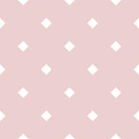 Seamless background with small white square patterns on pink background. vector