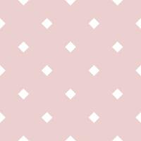 Seamless background with small white square patterns on pink background. vector