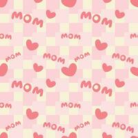 pink mother love symbol seamless background vector