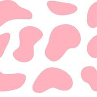 seamless background with pink cow pattern vector