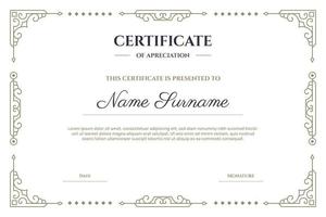 Elegant certificate with frame template. - Vector. vector