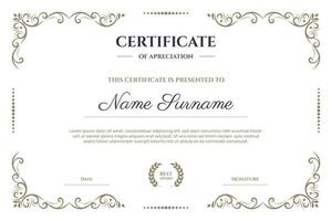 Elegant certificate with frame template. - Vector. vector