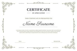Elegant certificate with frame template. - Vector. vector