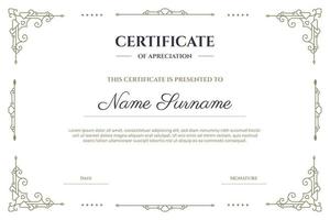 Elegant certificate with frame template. - Vector. vector