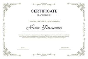 Elegant certificate with frame template. - Vector. vector