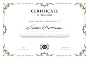 Elegant certificate with frame template. - Vector. vector