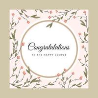 Hand drawn wedding congratulations card. - Vector. vector