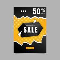 Gradient abstract vertical sale poster template. -  Vector. vector