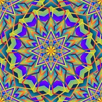 Fractal Kaleidoscope in Full Color vector