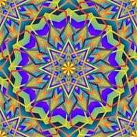 Fractal Kaleidoscope in Full Color vector