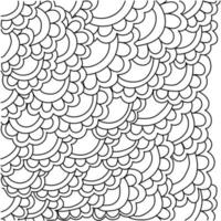 Floral outline pattern, coloring page with fantasy flowers pattern vector