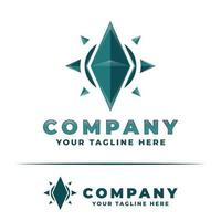 Creative logo design for compass, compass logo design template, compass logo inspiration vector