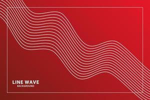 ondas de líneas elegantes abstractas con fondo rojo vector