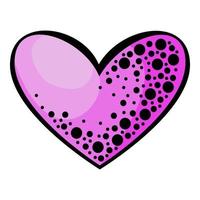 Pink decorative heart, vector illustration