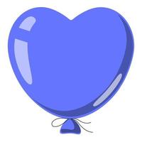 Blue balloon in the shape of a heart vector