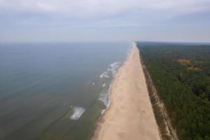 Aerial view of Polish coast line photo