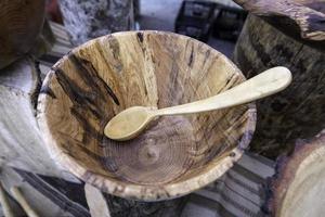 Handmade wooden spoon