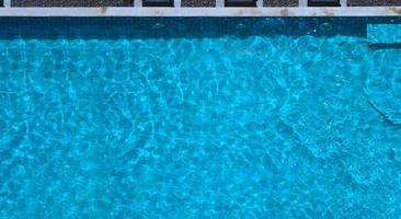 Aerial view images of swimming pool in a sunny day. photo