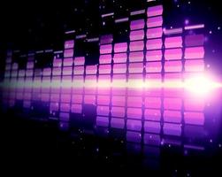 Sound equalizer. Wave pattern of music sounds element on monitor screen. photo