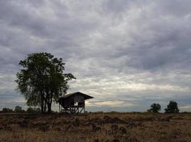 Cottage with cloudy. photo