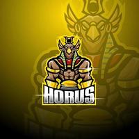 Horus esport mascot logo design vector