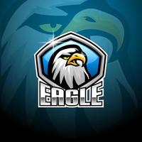Eagle esport mascot logo design vector