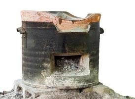 Isolates old stove ashes. photo