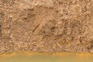 Soil beneath the surface layer. photo