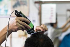 Clipper with comb, hair trimmer. photo