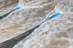 Nylon fishing nets and water tributaries. photo