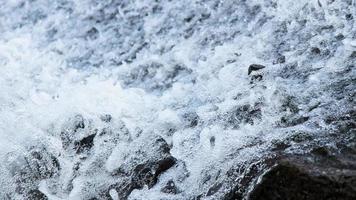 Surface water flowing torrent. photo