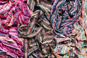 Pile of colorful patterns. photo