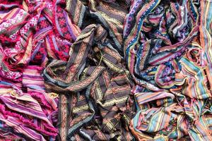 Pile of colorful patterns. photo