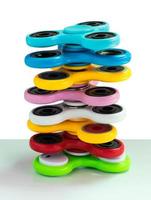 Colorful Spinners Stacked. photo