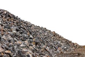 Isolate pile of small stones. photo