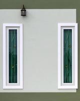 White rectangular concrete window. photo