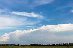 cielo nublado inundación de arroz. foto